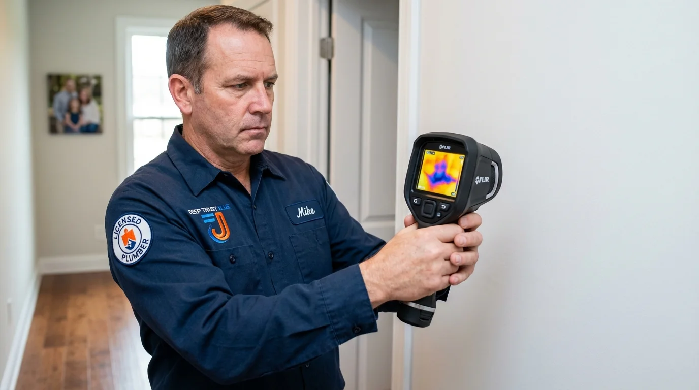 Thermal imaging leak detection by Johns Plumbing LLC in Goldsboro